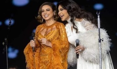 أحلام تهنئ أنغام بعد نجاح حفلها في لندن وتعافيها من أزمتها الصحية