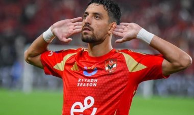 طاهر محمد طاهر يسجل الهدف الأول لـ مصر في شباك الرأس الأخضر بتصفيات أمم إفريقيا