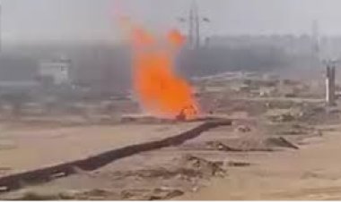  مصرع شخصين وإصابة 4 أخرين  إثر  انفجار خط غاز  بمنطقة أبو سلطان بالإسماعيلية