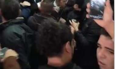 خناقات وتدافع خلال استقبال الزمالك لمجلس الأهلي بميت عقبة