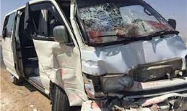 تصادم أوتوبيس وميكروباص على طريق مطروح إسكندرية الساحلي