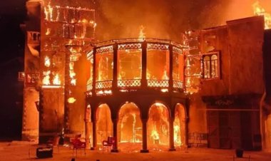 حريق هائل يلتهم موقع مسلسل "النويلاتي".. والجهة المنتجة تكشف حجم الخسائر