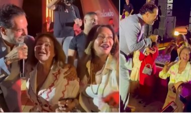 ليلى علوي وإلهام شاهين تتفاعلان بالرقص مع راغب علامة في أحدث حفلاته