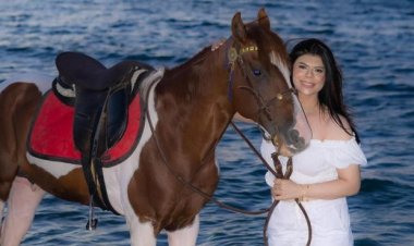 جلسة تصوير جديدة للفنانة أميرة فتحي علي شاطيء الإسكندرية