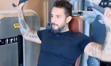 أحمد الفيشاوي يستعرض لياقته البدنية داخل الجيم بتمارين رياضية شاقة