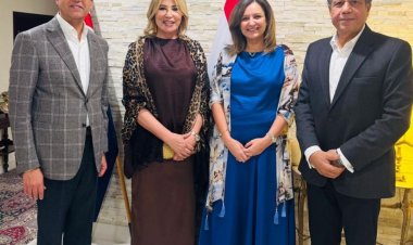 إيناس الدغيدي في ضيافة السفير المصري بأستراليا