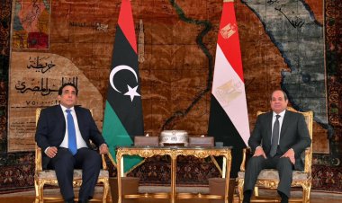 الرئيس السيسي يستقبل يونس المنفي رئيس المجلس الرئاسي الليبي بقصر الاتحادية