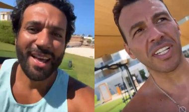 العديلان حسن الرداد ورامي رضوان يثيران الجدل بفيديو طريف من الساحل الشمالي