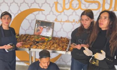زينة وشقيقتها ياسمين تحضران إفطاراً كـ صدقة جارية على روح شقيقهما الراحل