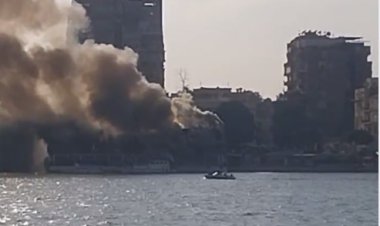 السيطرة على حريق مركب أمريكانا بكورنيش النيل بالجيزة