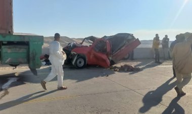 مصرع 7 أشخاص واصابة 22 آخرين فى حادثين تصادم مروع على الطريق الصحراوى الشرقى 