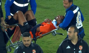 إصابة أحمد ياسر ريان بكسر في الترقوة خلال مباراة الأهلي والبنك