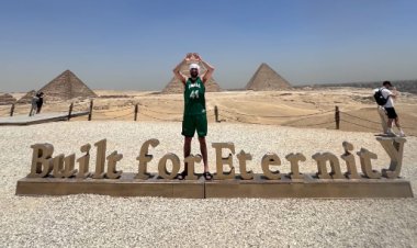 فريق كرة السلة الاستعراضي العالمي هارلم جلوبتروترز الأمريكي يزور منطقة أهرامات الجيزة