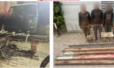 القبض على عصابة سرقة الكبارى بالجيزة (صور)