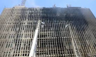 اندلاع النيران مجددا في مبنى سنترال رمسيس