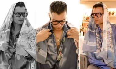 بالحجاب والنضارة.. حسن شاكوش يثير الجدل بأحدث جلسة تصوير