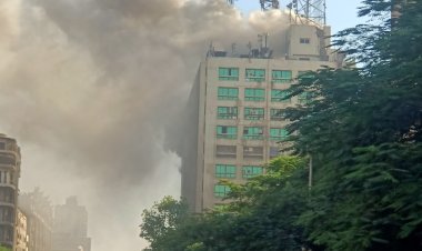 نشوب حريق فى سنترال رمسيس بوسط البلد 