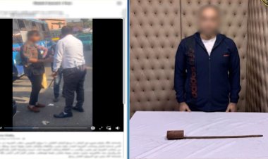 القبض على قائد سيارة ملاكي تعدي على سائق أتوبيس وحطم الزجاج فى الدرب الأحمر 