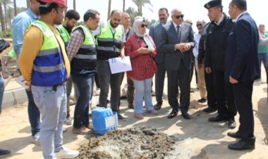 محافظ الجيزة يتفقد أعمال تطوير المرحلة الثانية من محور المنصورية