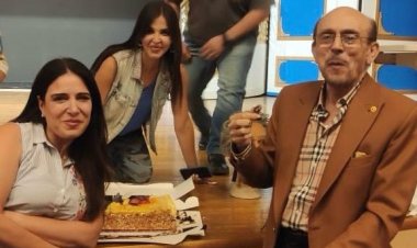 محمد صبحي يحتفل بعيد ميلاد ميرنا وليد خلال بروفات فارس يكشف المستور