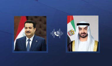 رئيس الإمارات يتلقى اتصالاً هاتفياً من رئيس وزراء العراق
