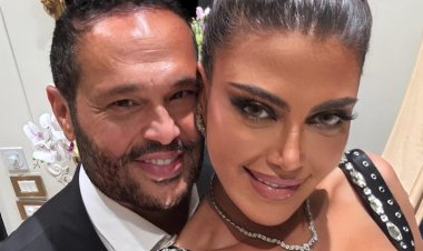 كالأميرات.. النجمة ريهام حجاج غاية فى الأناقة بصحبة زوجها رجل الأعمال محمد حلاوة 