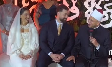 رغم  المطر و التقلبات الجوية.. عقد قران  راندا ابنة الدكتورة هبة قطب  في حضور الأهل والمقربين