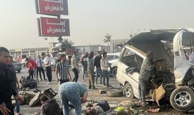 مصرع 4 أشخاص واصابة 3 آخرين فى حادث مرورى بطريق السويس