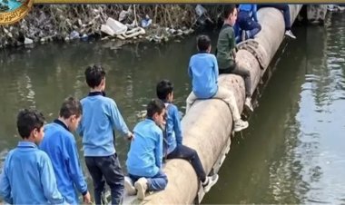 لميس الحديدي عن عبور تلاميذ فوق ماسورة مياه بالبحيرة: الصورة دي دفعت لحل المشكلة