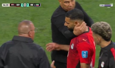صلاح يخرج مصابا أمام إيران وزيزو يشارك بديلا