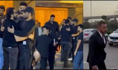 منهم السقا واحمد حلمي.. نجوم الفن يقدمون واجب العزاء لـ حمدي الميرغني بمسجد الشرطة