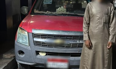 كشف ملابسات فيديو سيارة ربع نقل تعطلت على شريط السكة الحديد بمطروح