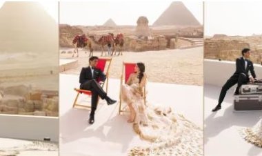 حفل زفاف أسطوري لهندي يجذب الانتباه  في الأهرامات.. ما القصة؟