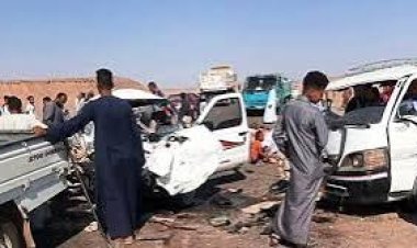 مصرع وإصابة 8 أشخاص إثر إصطدام 3 سيارات أعلى الطريق الدائرى