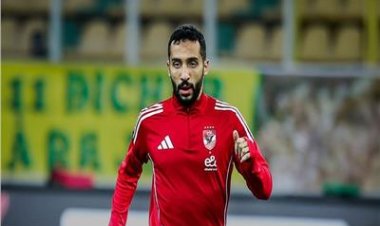 كريم فؤاد يواصل جلسات العلاج الطبيعي على هامش مران الأهلي