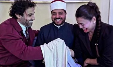 بعد حديثه عن إعجابه بها.. أحمد فهمي وأسماء جلال «عرسان» في كواليس «الفيل على الدرفيل»