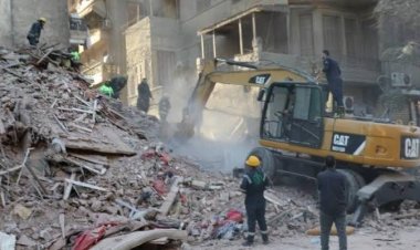 انهيار عقار فى بولاق أبو العلا دون وقوع خسائر بشرية 