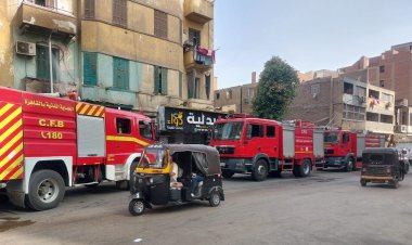 السيطرة على حريق شب فى محل كاوتش بمنطقة روض الفرج