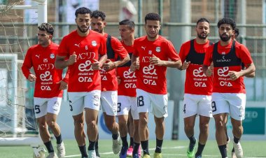 منتخب مصر يخوض تدريبه الأخير قبل السفر إلى موريتانيا
