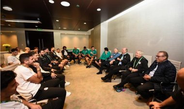 "أبوريدة" يلتقي لاعبي منتخب مصر قبل المشاركة في كأس العرب