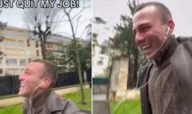 رجل يوثق لحظة استقالته تحت المطر ويحصد ملايين المشاهدات