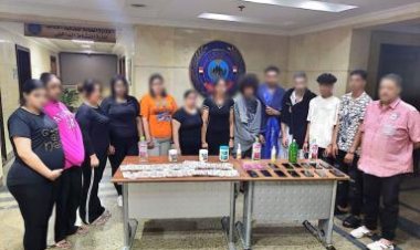 ضبط 7 سيدات و6 رجال داخل  نادي صحي لممارسة الأعمال المنافية للآداب في النزهة 