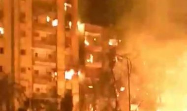 إخلاء 7 عقارات بمحيط حريق استوديو الأهرام 