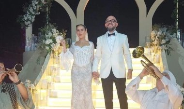 زفاف جميلة عوض والمونتير أحمد حافظ بحضور نجوم الفن.. صور