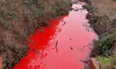 نهر دموي يثير الجدل في بريطانيا .. تفاصيل