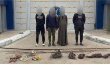 سقوط تشكيل عصابى لسرقتهم الأسياخ الحديد وكابلات الكهرباء وصهرها بالقطامية 