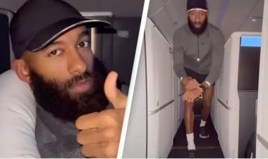 رجل  يحطم الرقم القياسي لأسرع ميل مشي على الطائرة