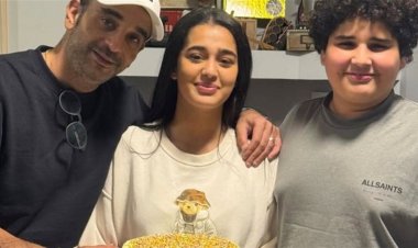 الظهور الأول لأبناء أحمد الجنايني "أميرة وطارق" خلال الاحتفال بعيد ميلاده