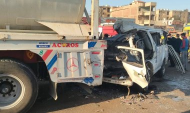 مصرع وإصابة 21 شخصا فى حادث تصادم بين تريلا وميكروباص بطريق مصر اسكندرية الصحراوي 