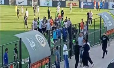 بسبب الحكم محمود وفا.. اشتباكات خلال مباراة بروكسي ومسار بدوري المحترفين